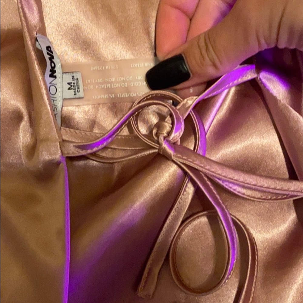 Open back satin top - Picture 3 of 4